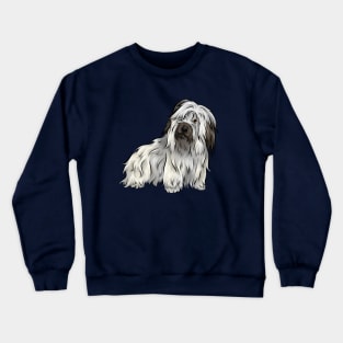 Cute Skye Terrier Dog | Grey with Black Points Crewneck Sweatshirt